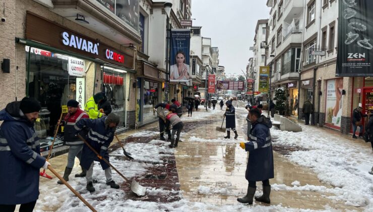 Ordu Büyükşehir ekipleri yaya güvenliği için sahada